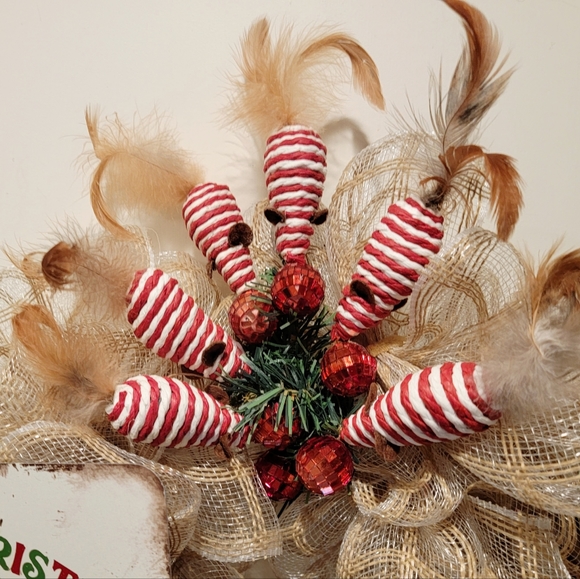 Christmas Cat Dream Wreath Deco Mesh Bow - Picture 3 of 11